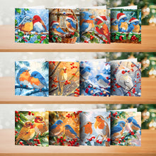Load image into Gallery viewer, 12Pcs Christmas Special Shape Bird Diamond Drawing Card for Holiday Party Favors
