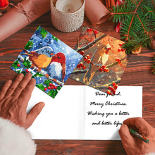 Load image into Gallery viewer, 12Pcs Christmas Special Shape Bird Diamond Drawing Card for Holiday Party Favors
