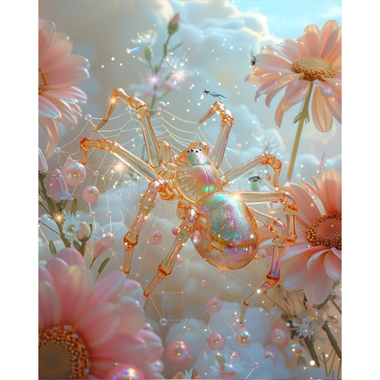AB Diamond Painting - Full Round - Daisy orange spider (40*50CM)