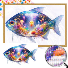 Load image into Gallery viewer, AB Diamond Painting - Full Round - Undersea jellyfish fish (40*60CM)
