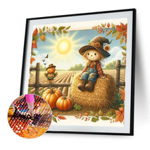 Load image into Gallery viewer, Diamond Painting - Full Round - Pumpkin, sunflower, scarecrow (40*40CM)
