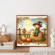 Load image into Gallery viewer, Diamond Painting - Full Round - Pumpkin, sunflower, scarecrow (40*40CM)
