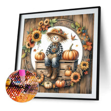 Load image into Gallery viewer, Diamond Painting - Full Round - Pumpkin, sunflower, scarecrow (40*40CM)
