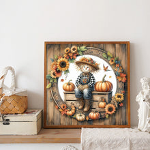 Load image into Gallery viewer, Diamond Painting - Full Round - Pumpkin, sunflower, scarecrow (40*40CM)
