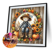 Load image into Gallery viewer, Diamond Painting - Full Round - Pumpkin, sunflower, scarecrow (40*40CM)
