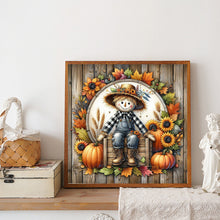 Load image into Gallery viewer, Diamond Painting - Full Round - Pumpkin, sunflower, scarecrow (40*40CM)
