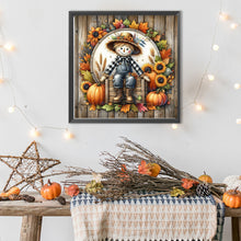 Load image into Gallery viewer, Diamond Painting - Full Round - Pumpkin, sunflower, scarecrow (40*40CM)
