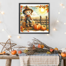 Load image into Gallery viewer, Diamond Painting - Full Round - Pumpkin, sunflower, scarecrow (40*40CM)
