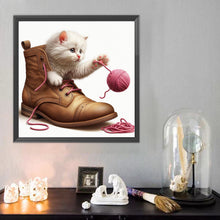 Load image into Gallery viewer, Diamond Painting - Full Round - Cat in the shoe (40*40CM)
