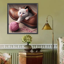 Load image into Gallery viewer, Diamond Painting - Full Round - Cat in the shoe (40*40CM)
