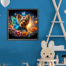 Load image into Gallery viewer, Diamond Painting - Full Round - Butterfly, flower, puppy (40*40CM)
