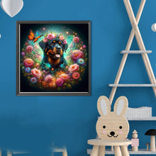 Load image into Gallery viewer, Diamond Painting - Full Round - Butterfly, flower, puppy (40*40CM)
