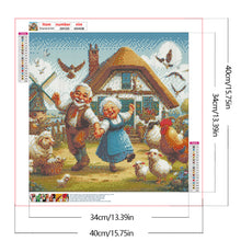 Load image into Gallery viewer, Diamond Painting - Full Round - Warm old couple (40*40CM)
