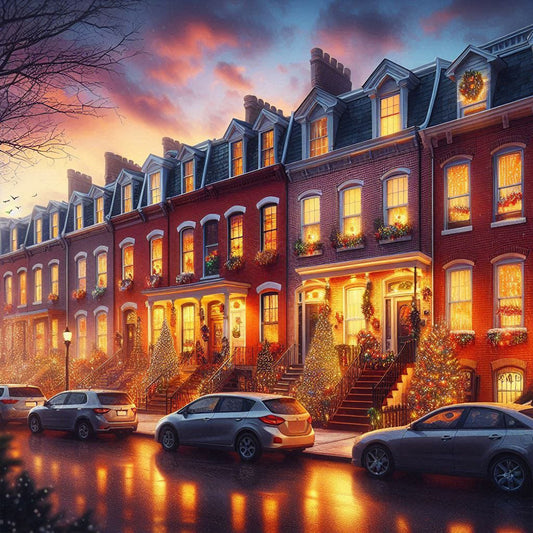 Diamond Painting - Full Round - Winter house (40*40CM)