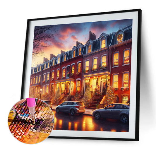 Diamond Painting - Full Round - Winter house (40*40CM)