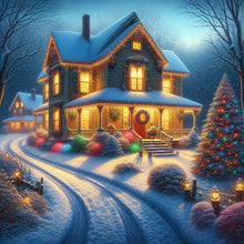 Load image into Gallery viewer, Diamond Painting - Full Round - Winter house (40*40CM)
