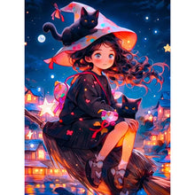 Load image into Gallery viewer, Diamond Painting - Full Round - Anime girl and cat (40*50CM)
