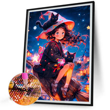 Load image into Gallery viewer, Diamond Painting - Full Round - Anime girl and cat (40*50CM)

