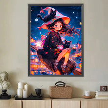Load image into Gallery viewer, Diamond Painting - Full Round - Anime girl and cat (40*50CM)

