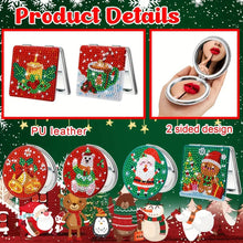 Load image into Gallery viewer, 8Pcs Double Sided Christmas Diamond Painting Compact Mirror Makeup Mirror
