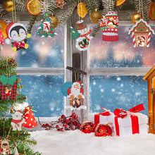 Load image into Gallery viewer, 10Pcs Christmas Diamond Painting Photo Frame Hanging Pendant Bedroom Table Decor
