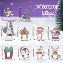 Load image into Gallery viewer, 10Pcs Christmas Diamond Painting Photo Frame Hanging Pendant Bedroom Table Decor
