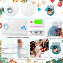 Load image into Gallery viewer, 10Pcs Christmas Diamond Painting Photo Frame Hanging Pendant Bedroom Table Decor
