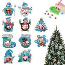 Load image into Gallery viewer, 10Pcs Christmas Diamond Painting Photo Frame Hanging Pendant Bedroom Table Decor
