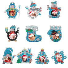 Load image into Gallery viewer, 10Pcs Christmas Diamond Painting Photo Frame Hanging Pendant Bedroom Table Decor
