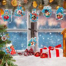 Load image into Gallery viewer, 10Pcs Christmas Diamond Painting Photo Frame Hanging Pendant Bedroom Table Decor
