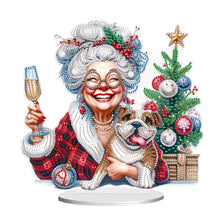 Load image into Gallery viewer, Christmas Grandma Diamond Painting Desktop Ornaments Kit for Adults Beginner (C)
