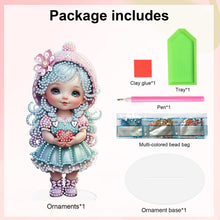 Load image into Gallery viewer, Cute Girl Diamond Painting Desktop Ornaments Kit for Home Office Decor (D)
