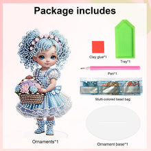 Load image into Gallery viewer, Cute Girl Diamond Painting Desktop Ornaments Kit for Home Office Decor (G)
