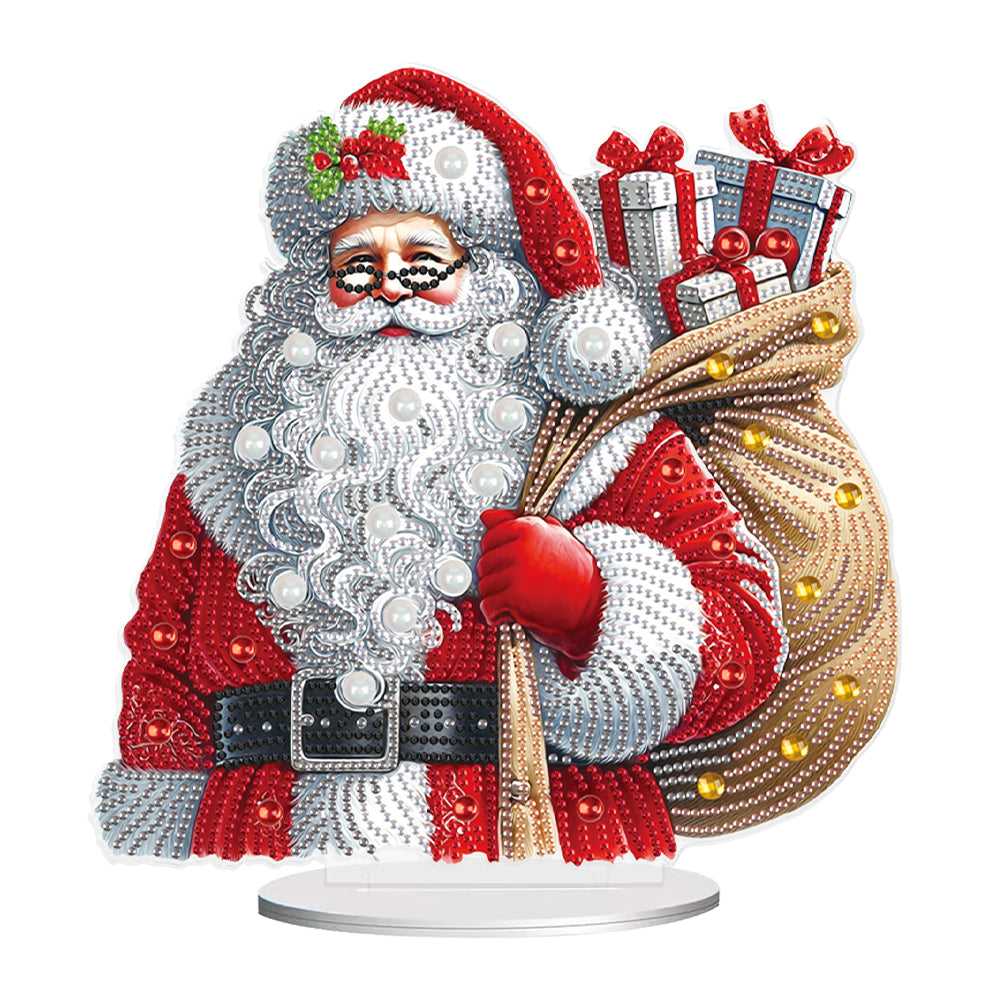 Santa Claus Diamond Painting Desktop Ornaments Kit Christmas Table Decor (E)