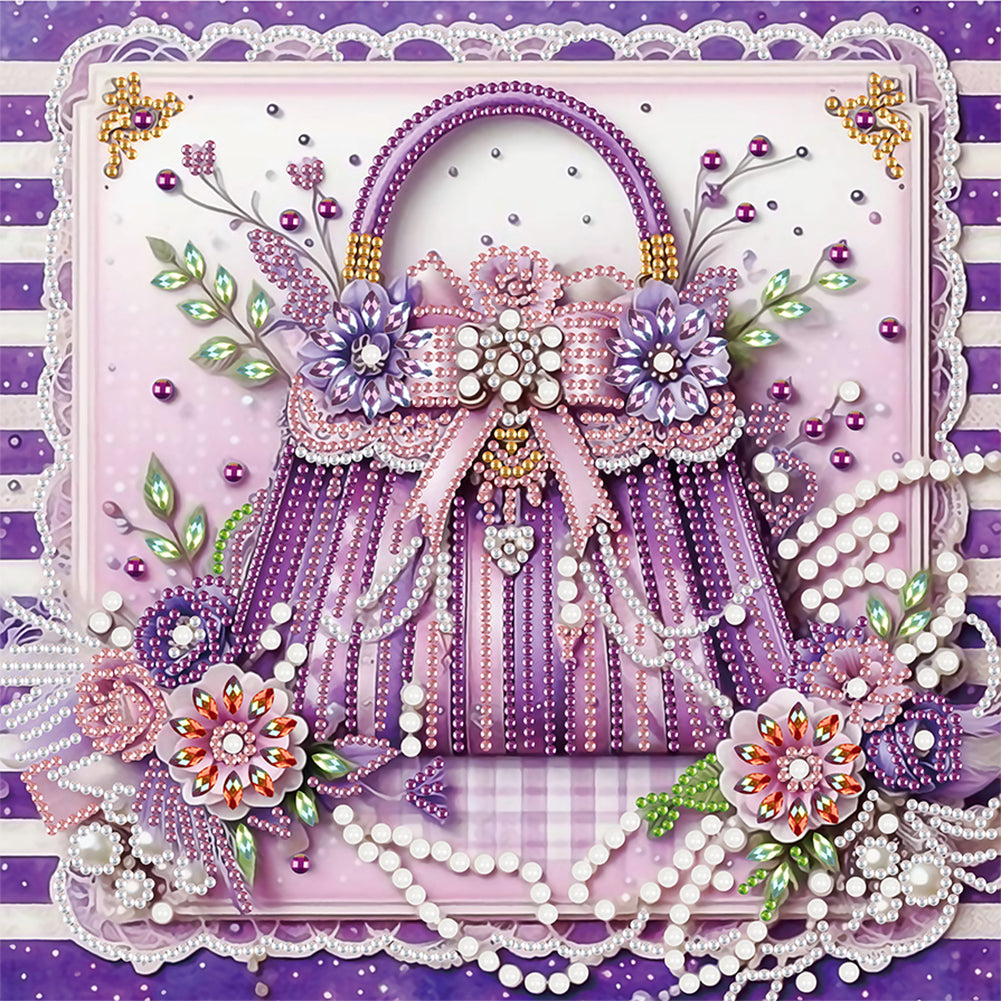 Diamond Painting - Partial Special Shaped - flower bag (30*30CM)