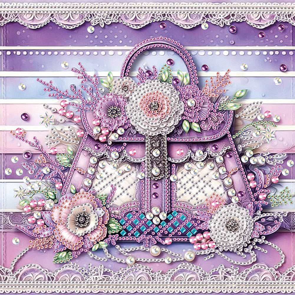 Diamond Painting - Partial Special Shaped - flower bag (30*30CM)