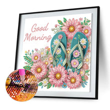 Load image into Gallery viewer, Diamond Painting - Partial Special Shaped - flower flip flops (30*30CM)
