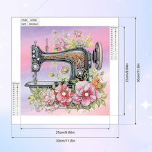 Load image into Gallery viewer, Diamond Painting - Partial Special Shaped - flower sewing machine (30*30CM)
