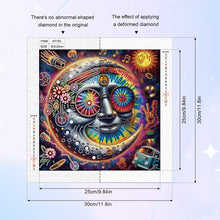 Load image into Gallery viewer, Diamond Painting - Partial Special Shaped - Funny sun and moon (30*30CM)
