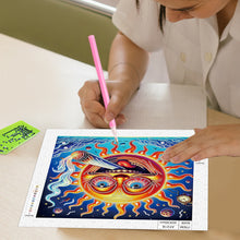 Load image into Gallery viewer, Diamond Painting - Partial Special Shaped - Funny sun and moon (30*30CM)
