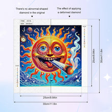 Load image into Gallery viewer, Diamond Painting - Partial Special Shaped - Funny sun and moon (30*30CM)
