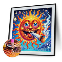 Load image into Gallery viewer, Diamond Painting - Partial Special Shaped - Funny sun and moon (30*30CM)
