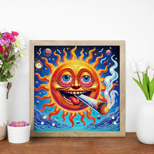 Load image into Gallery viewer, Diamond Painting - Partial Special Shaped - Funny sun and moon (30*30CM)

