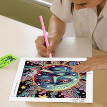 Load image into Gallery viewer, Diamond Painting - Partial Special Shaped - Funny sun and moon (30*30CM)
