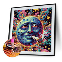 Load image into Gallery viewer, Diamond Painting - Partial Special Shaped - Funny sun and moon (30*30CM)
