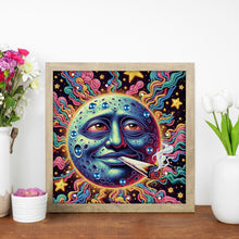 Load image into Gallery viewer, Diamond Painting - Partial Special Shaped - Funny sun and moon (30*30CM)

