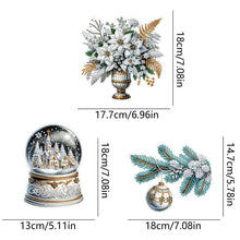 Load image into Gallery viewer, 3Pcs Acrylic Winter Christmas 5D DIY Diamond Painting Dot Pendant for Wall Decor
