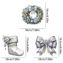 Load image into Gallery viewer, 3Pcs Acrylic Winter Christmas 5D DIY Diamond Painting Dot Pendant for Wall Decor

