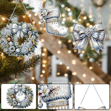 Load image into Gallery viewer, 3Pcs Acrylic Winter Christmas 5D DIY Diamond Painting Dot Pendant for Wall Decor
