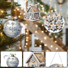Load image into Gallery viewer, 3Pcs Acrylic Winter Christmas 5D DIY Diamond Painting Dot Pendant for Wall Decor
